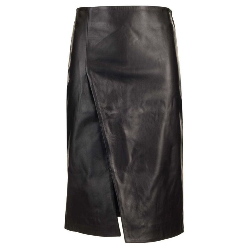 Loulou Studio Women Leather Midi Skirt